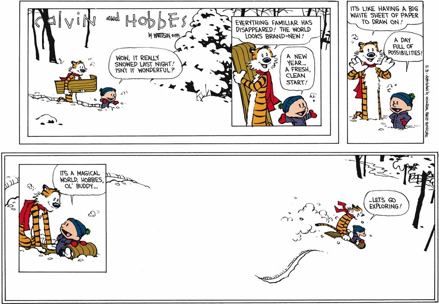 Calvin & Hobbes last strip
